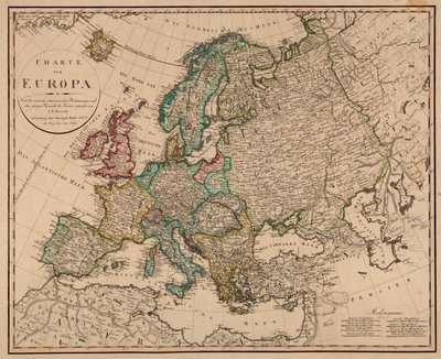 The map was published in Nuremberg by Christoph Fembo (1823) and shows Europe by I. N. Diewald